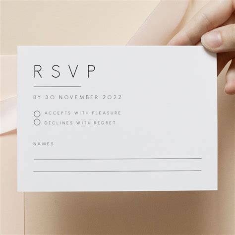 Wedding Rsvp Cards Template