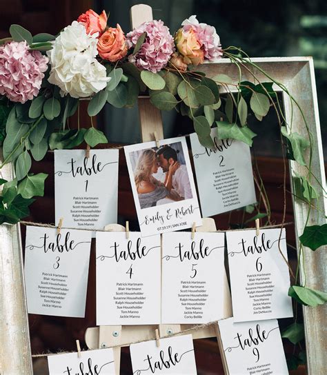 Wedding Seating Chart Cards