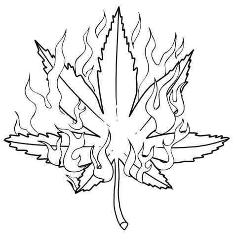Weed Coloring Pages Printable