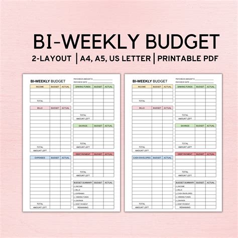 Week Budget Template