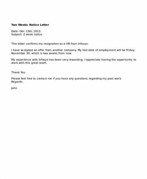 New form 2 letter week notice 212