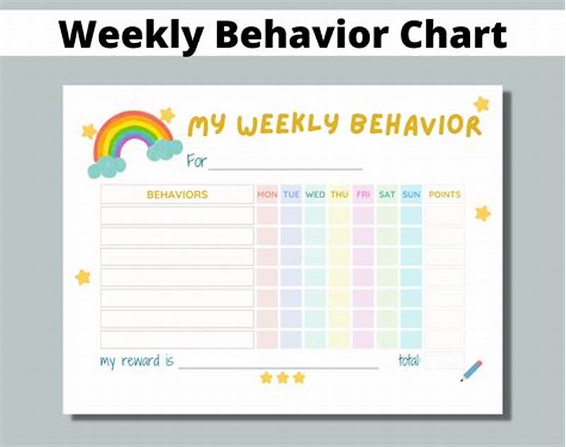 Weekly Behavior Chart Printable