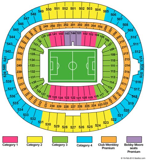Wembley Stadium Seating Chart