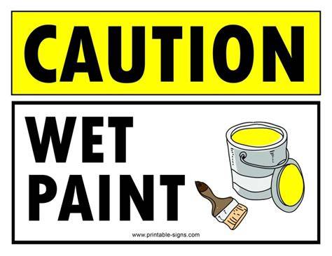 Wet Paint Printable Sign