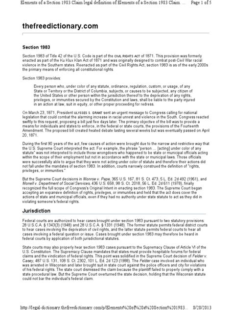 What Is A 1983 Claim