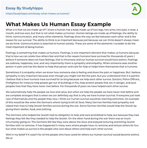Human Essay