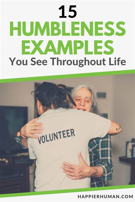 What are examples of being humble