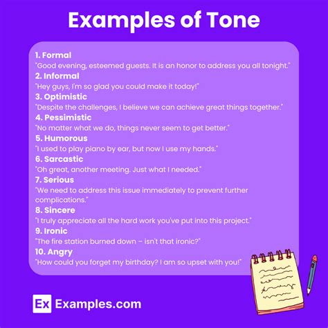 What are examples of tone