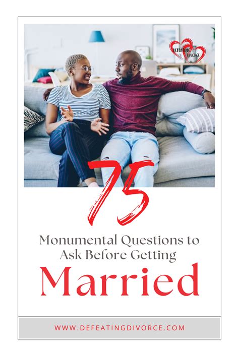 What are good questions to ask before getting married