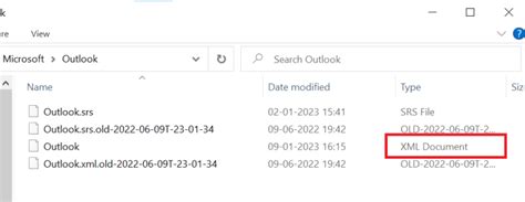 What are inferences XML files in Outlook folder