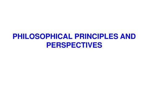 What are philosophical principles
