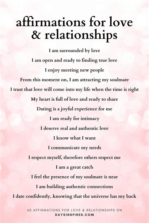 What are positive affirmations in a relationship