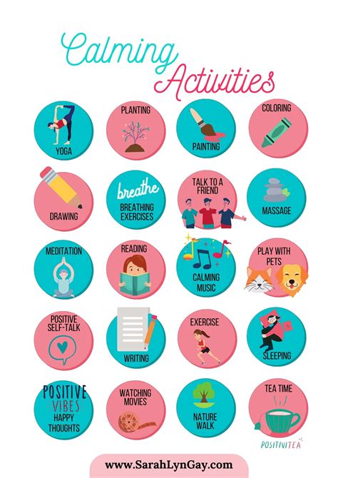 What are some calming activities