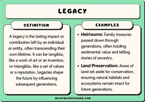 What are some examples of legacy