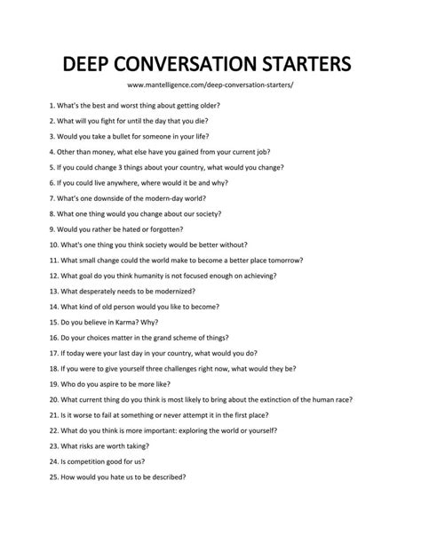 What are some good deep conversation topics