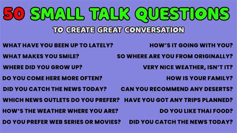 What are some small talk questions