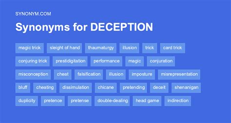 What are synonyms for deception