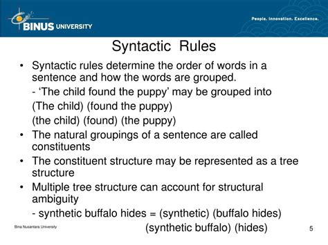 What are syntactic rules