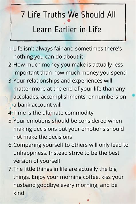 What are the basic truths of life
