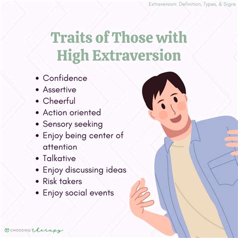 What are the characteristics of extraversion