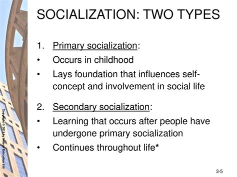 What are the two types of socialization