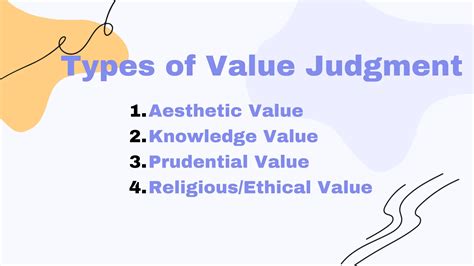 What are the types of value judgment