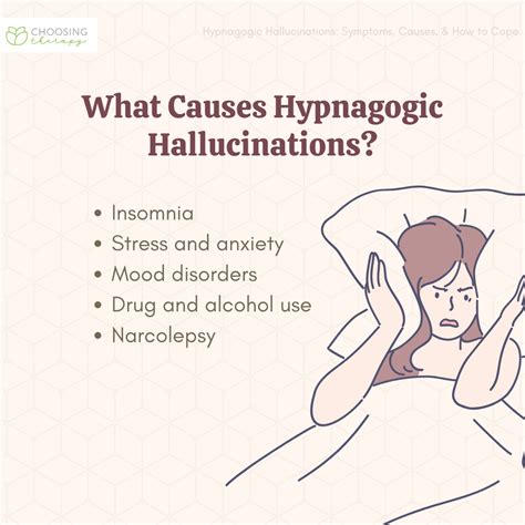 What are three examples of hypnagogic hallucinations