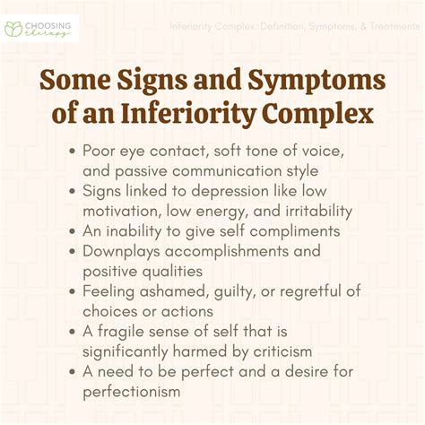 What can you do for an inferiority complex