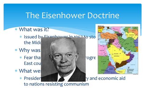 What did the Eisenhower Doctrine demonstrate