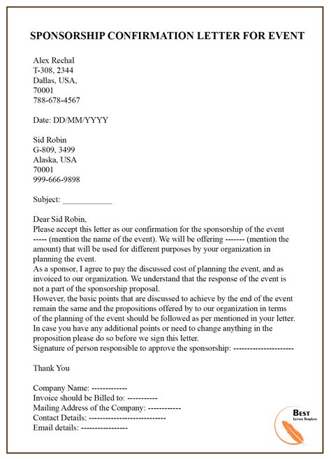 What do you write in a Confirmation sponsor