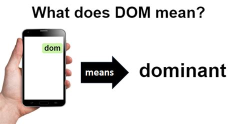 What does DOM mean in dating