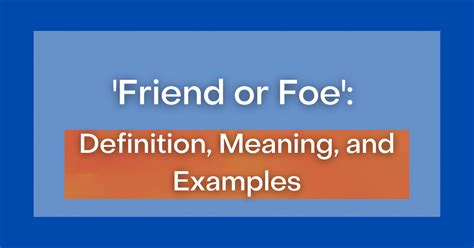 What does Foe mean in text
