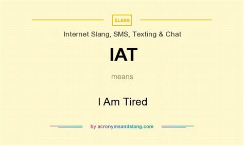 What does IAT stand for in texting