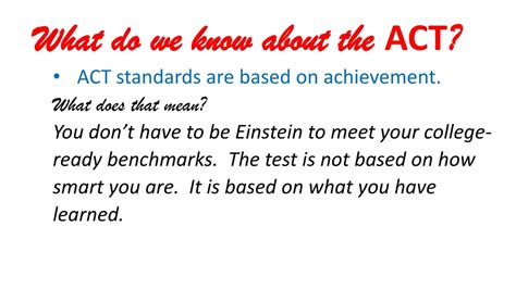 What does act mean in school