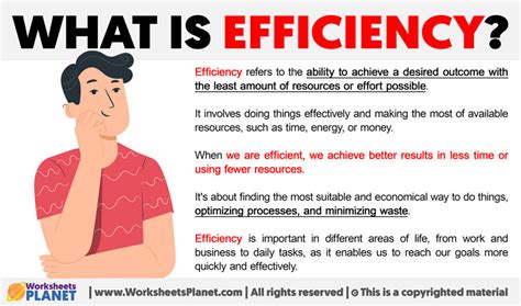 What does being efficient at work mean