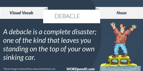 What does debacle mean in the dictionary