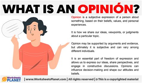 What does having an opinion mean