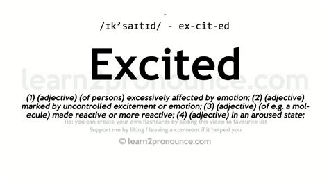 What does in excitement mean