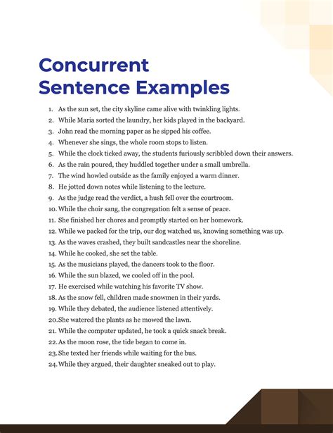 What does it mean if sentences run concurrently
