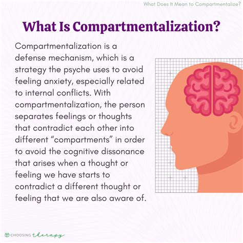 What does it mean to compartmentalize your brain