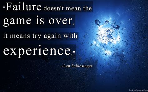 What does it mean to experience failure