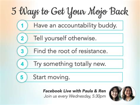 What does it mean to get your mojo back