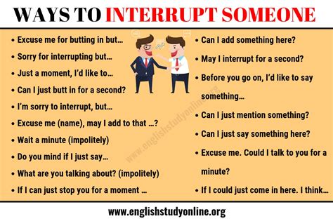 What does it mean to interrupt someone