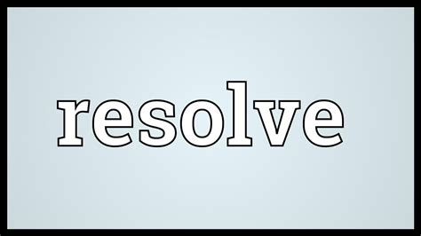 What does it mean to test my resolve