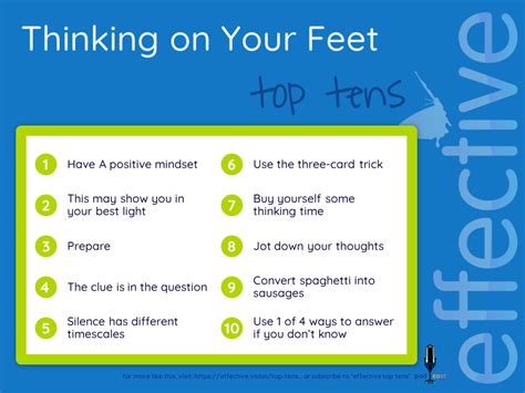 What does it mean to think on my feet