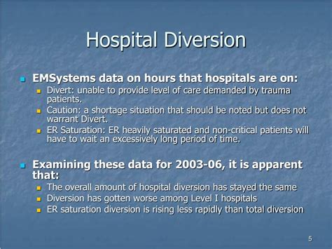 What does it mean when a hospital is on diversion