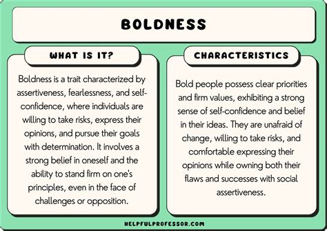 What does it mean when a person is bold
