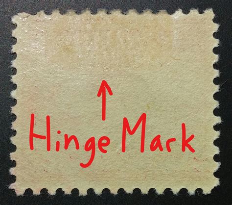 What does it mean when a stamp is hinged
