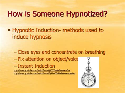 What does it mean when someone is hypnotized