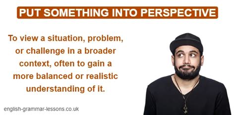 What does it mean when something is put into perspective
